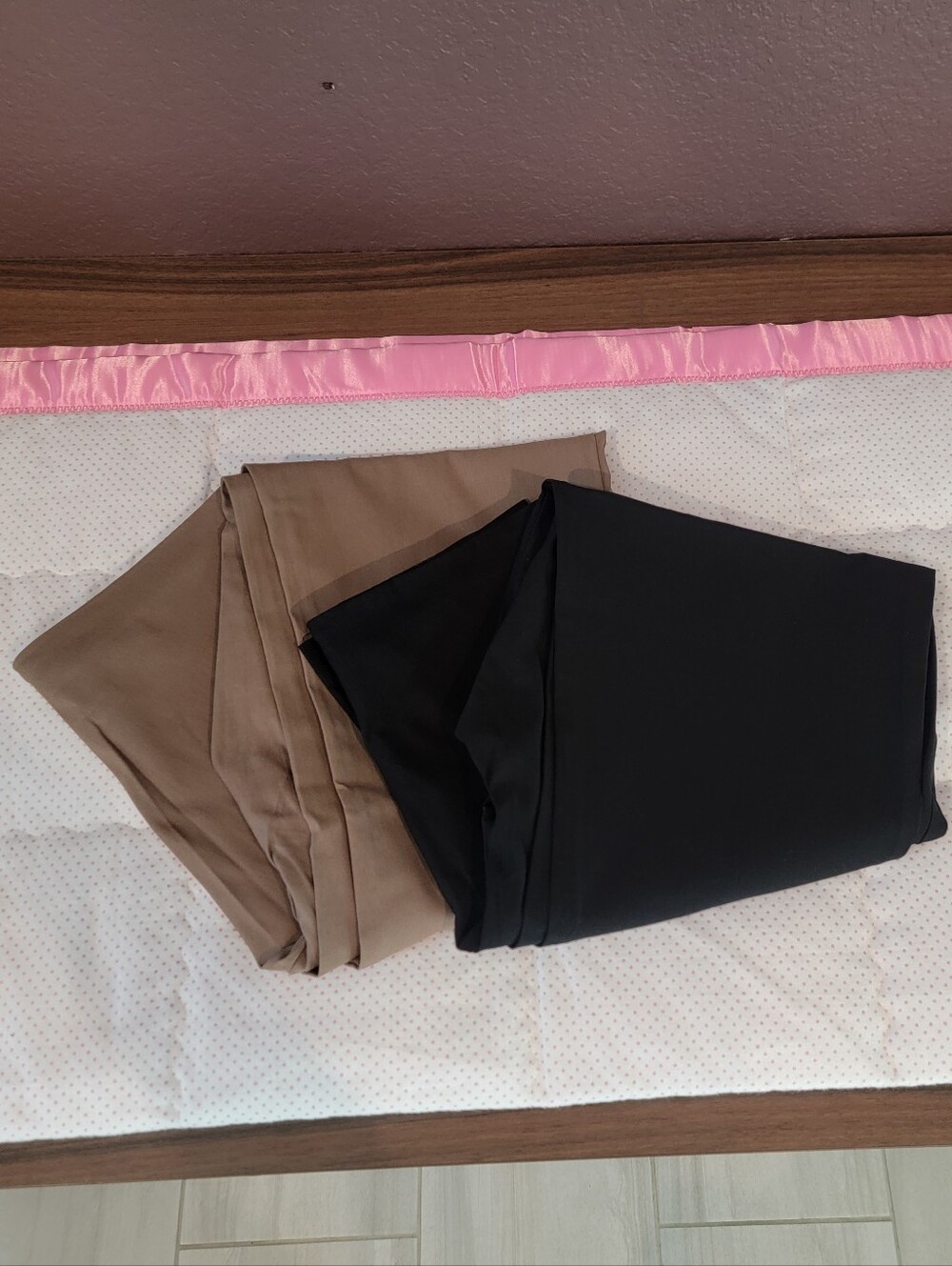 K.MAKS Women’s Size 14 Stretch Dress Pants Black & Brown 2-Pair Lot